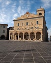 Montefalco, Perugia, Umbria, Italy: the medieval town hall in the main square