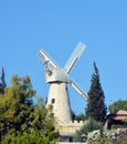 Montefiore Windmill is a landmark windmill in Jerusalem, Israel. Royalty Free Stock Photo