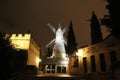 Montefiore Windmill at the winter night Royalty Free Stock Photo