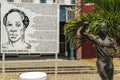Sculpture monument of Jamaican National Hero Samuel Sharpe in Sam Sharpe Square, downtown Montego Bay, Jamaica