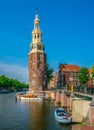 The Montelbaanstoren Tower in Amsterdam