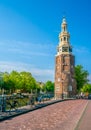 The Montelbaanstoren Tower in Amsterdam