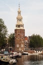 Montelbaanstoren tower in Amsterdam Royalty Free Stock Photo