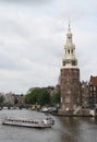 The Montelbaanstoren is a tower on bank of the canal Oudeschans in Amsterdam