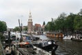 The Montelbaanstoren is a tower on bank of the canal Oudeschans in Amsterdam