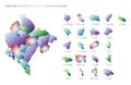 Montenegrin low poly regions.