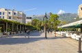 Montenegro - Budva: September 8, 2021: Old town of Budva main square. Heritage site with the ancient town of Budva