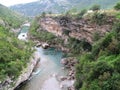 Montenegro, the canyon of the river Moraca Royalty Free Stock Photo