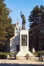 Montenegro, Cetinje city. View of Vlaska Church and historic monument Lovcenska Vila