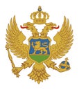 Montenegro coat of arms, seal or national emblem.