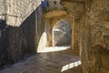 Montenegro, fortifications of Old Town of Kotor. Southern Gate Royalty Free Stock Photo