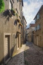 Montenegro, Gabela street in Risan town. Ancient cobblestone street