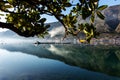 Montenegro, Kotor Bay, reflection of the city in the sea Royalty Free Stock Photo