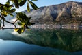 Montenegro, Kotor Bay, reflection of the city in the sea Royalty Free Stock Photo