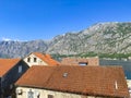 Montenegro, Kotor bay view, Water and mountains Royalty Free Stock Photo