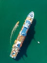 Montenegro Kotor Cruise ship drone view