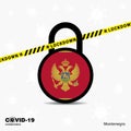 MontenegroLock DOwn Lock Coronavirus pandemic awareness Template