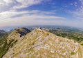 Montenegro. Lovcen National Park. Mausoleum of Negosh on Mount Lovcen. Drone. Aerial view. Viewpoint. Popular tourist