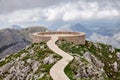 Montenegro Lovcen Peter Negosh mausoleum view famous travel landmark Royalty Free Stock Photo