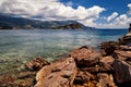 Montenegro Mogren beach near Budva Adriatic seascape Royalty Free Stock Photo