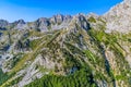 Montenegro mountains helicopter aerial view