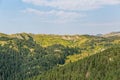 Montenegro mountains helicopter aerial view