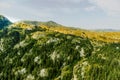 Montenegro mountains helicopter aerial view