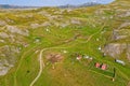 Montenegro mountains summer barns - aerial