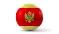 Montenegro - national flag on soccer ball