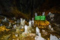 Ice cave, Ledena pecina, in Montenegro, National Park Durmitor. Royalty Free Stock Photo