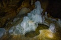 Ice cave, Ledena pecina, in Montenegro, National Park Durmitor. Royalty Free Stock Photo