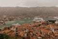 Montenegro. Old city Kotor. Red roofs - Image