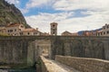 Montenegro . Old Town of Kotor. View of northern walls of ancient fortress and River Gate