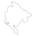 Montenegro Outlline Map.