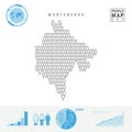 Montenegro People Icon Map. Stylized Vector Silhouette of Montenegro. Population Growth and Aging Infographics Royalty Free Stock Photo