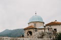 Montenegro. Perast. 16.05.2020 Boka island Church of Our Lady of the Rocks Kotor Bay Royalty Free Stock Photo