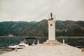 Montenegro. Perast. 16.05.2020 Boka island Church of Our Lady of the Rocks Kotor Bay Royalty Free Stock Photo