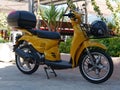 Postal motor scooter in Petrovac city, Montenegro