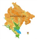 Montenegro physical map