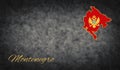 Montenegro Symbols, Map of Montenegro Royalty Free Stock Photo