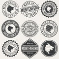 Montenegro Travel Stamp Made In Product Stamp Logo Icon Symbol Design Insignia.