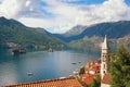 Montenegro. View of Bay of Kotor from Perast town