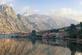 Montenegro. View Lovcen mountain from Bay of Kotor