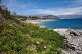 Montenegro wild beach in spring Royalty Free Stock Photo