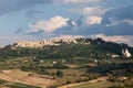 Montepulciano with the Church Saint Antimo Royalty Free Stock Photo