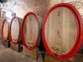 Undergroud wine cellar in Montepulciano, Tuscany, Italy Royalty Free Stock Photo