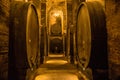 Inside wine cellar in Montepulciano, Tuscany, Italy Royalty Free Stock Photo