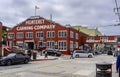 Monterey, CA / United States - Aug 19, 2019: A landscape shot of the historic Monterey Canning Company, now-defunct sardine