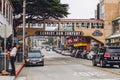 Historic Cannery Row in downtown Monterey city, California, Street view