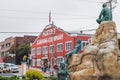 Monterey Canning Company on a historic Cannery Row in downtown of Monterey, view from Steibeck Plaza
